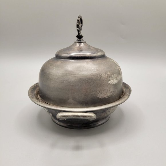 Antique Butter Dish with Ice Hull Albany Silverplate Co 1870-1880 - Picture 6 of 10